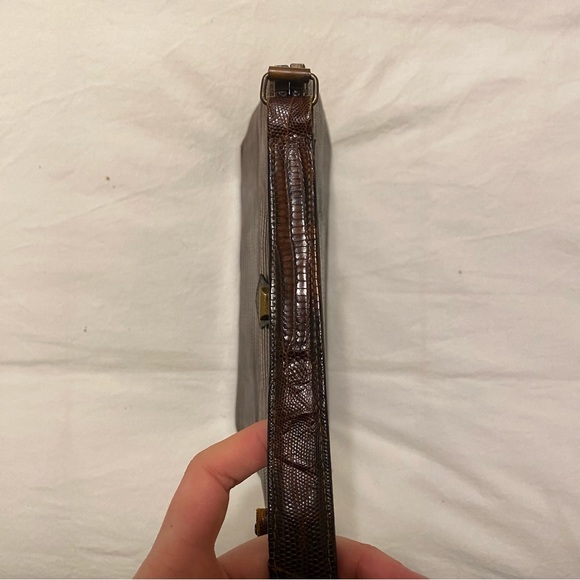 Vintage brown leather handbag - Picture 8 of 12